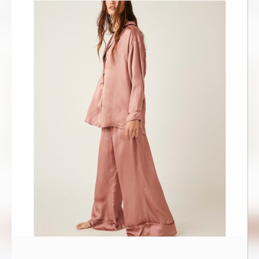 $50 Start Free people dreamy days pajama set rose color size small NWT - Picture 2 of 11